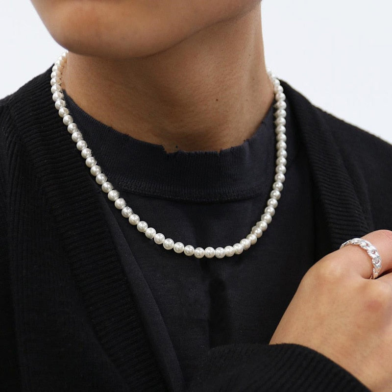 Pearl Necklace Men | Pearls for Men | Mens Pearl Necklace